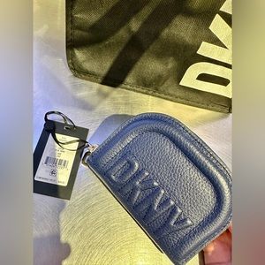 DKNY metro half zip around wallet